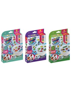 Water Art 6 Pack met sjablonen - 12 stuks in assortiment
