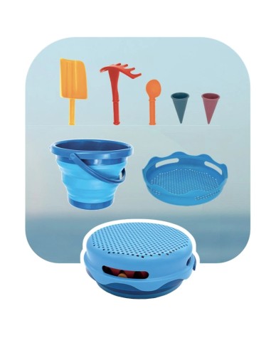 7in1 Sand Toys - Zand speelgoed - 7 delig - blauw