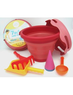 7in1 Sand Toys - Zand speelgoed - 7 delig - rood