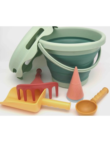 7in1 Sand Toys - Zand speelgoed - 7 delig - groen - gemaakt van bio-plastic