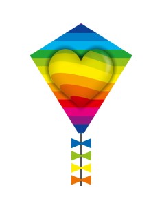Eddy Rainbow Heart -, 50x45cm