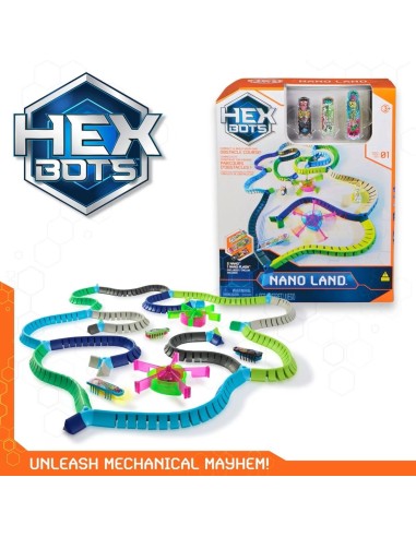 Hex Bots™ NanoLand set, 3 Nano Bots, LED-verlichting