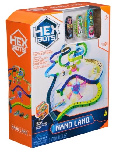 Hex Bots™ NanoLand set, 3 Nano Bots, LED-verlichting