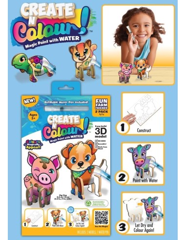 Create N Colour Take Along Fun Farm Friends