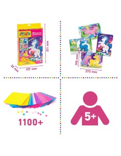 Sticky Mosaics Glitter Eenhoorn 2