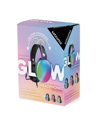 Satzuma - Glow Headphones RGB over-ear koptelefoon met microfoon