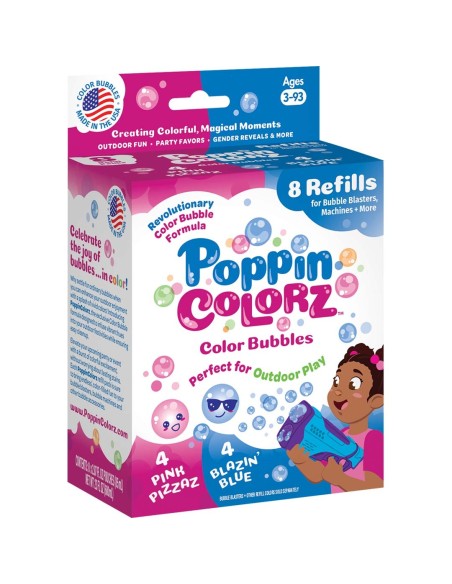 South Beach Bubbles: PoppinColorz 8-Pack - navulling bellenblaas