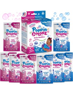 South Beach Bubbles: PoppinColorz 8-Pack - navulling bellenblaas 2
