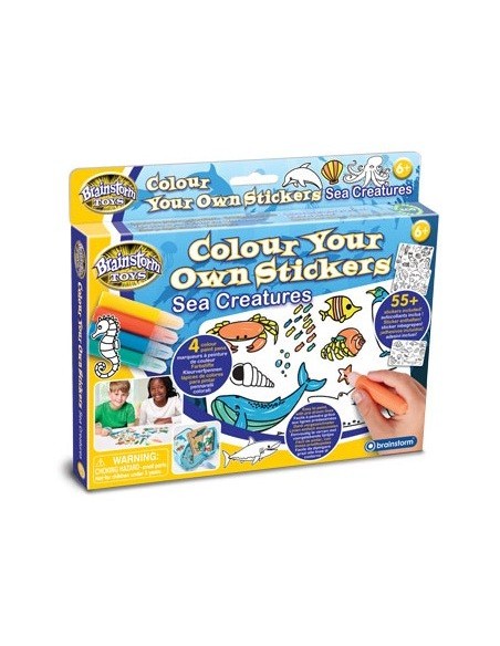 Brainstorm - Colour Your Own Stickers – Sea Creatures