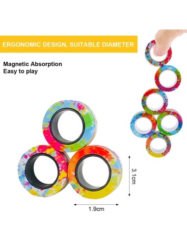 Magnetic Fidget Rings Stim Toy