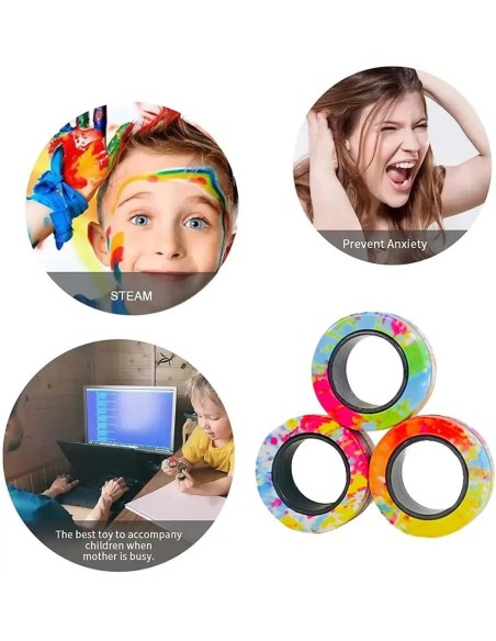 Magnetic Rings Stim Toy Fidget
