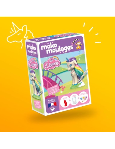 Mako Moulages - Eenhoorn regenboog 1 mal voor sneldrogend gips set - pakket S