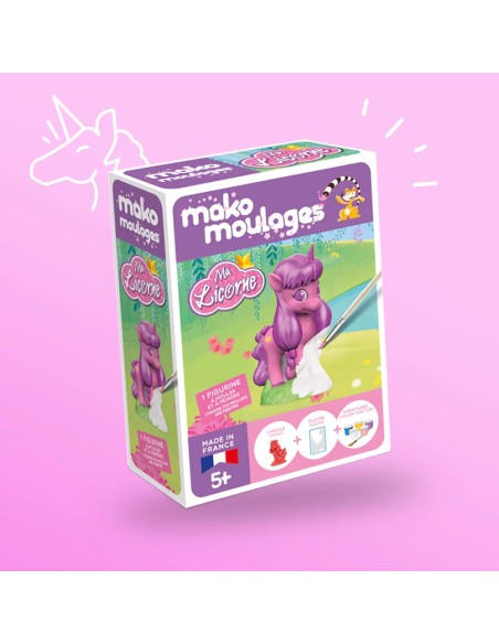 Mako Moulages - Eenhoorn lila 1 mal voor sneldrogend gips set - pakket S