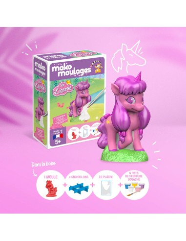 Mako Moulages - Eenhoorn lila 1 mal voor sneldrogend gips set - pakket S