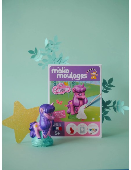 Mako Moulages - Eenhoorn lila 1 mal voor sneldrogend gips set - pakket S