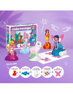 Mako Moulages - Feetjes en eenhoorn 5 mallen set voor sneldrogend gips - pakket L 2