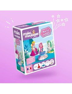 Mako Moulages - Fee zeemeermin en eenhoorn 3 mallen set voor sneldrogend gips - pakket M 2