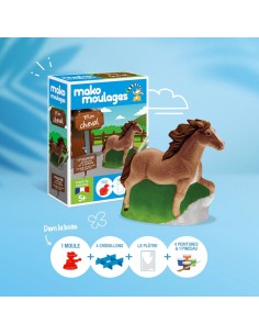 Mako Moulages - Paard 1 mal voor sneldrogend gips set - pakket S 2