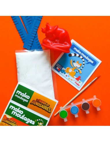 Mako Moulages - Triceratops dino 1 mal voor sneldrogend gips set - pakket S