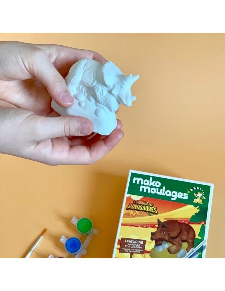 Mako Moulages - Triceratops dino 1 mal voor sneldrogend gips set - pakket S