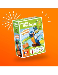 Mako Moulages - Papegaai blauw-gele ara 1 mal voor sneldrogend gips set - pakket S 2