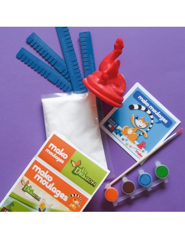 Mako Moulages - Draak 1 mal voor sneldrogend gips set - pakket S