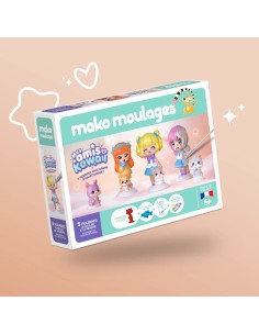 Mako Moulages - Mijn vrienden Kawaii 5 mallen voor sneldrogend gips set - pakket L 2