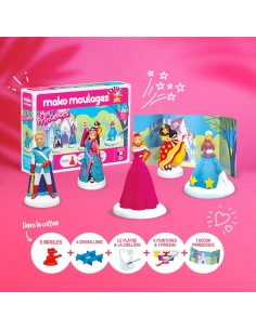 Mako Moulages - Mijn prinsessen en prins 5 mallen voor sneldrogend gips set - pakket L 2