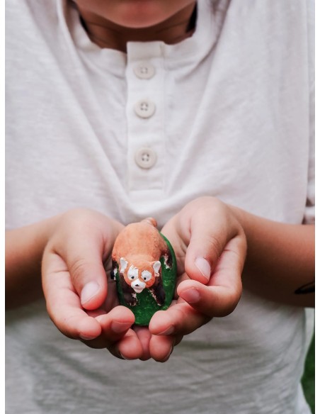 Mako Moulages - Bedreigde diersoorten giraf olifant rode panda zeeschildpad 4 mallen voor sneldrogend gips set - pakket L