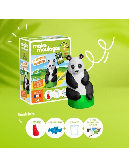 Mako Moulages - Display in bruikleen gevuld met 12 pakketjes 1 mal panda fee dolfijn