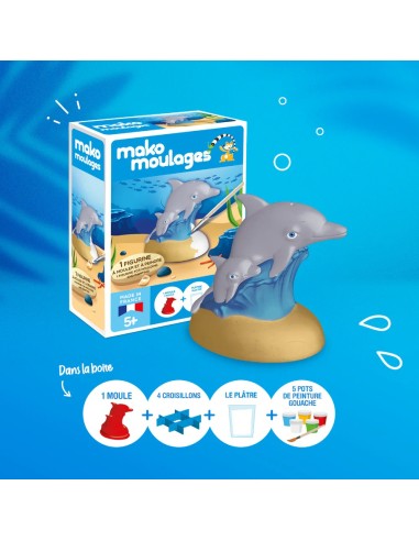 Mako Moulages - Display in bruikleen gevuld met 12 pakketjes 1 mal panda fee dolfijn