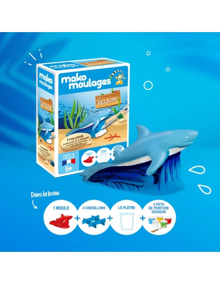 Mako Moulages - Display in bruikleen gevuld met 12 pakketjes 1 mal panda fee dolfijn