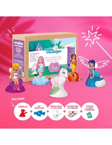 Mako Moulages - Verjaardagsbox voor 6 kinderen Feetjes