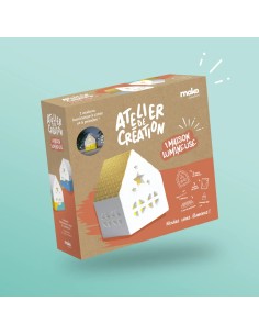 Mako Moulages - Waxinelicht huisje met led lichtje 2