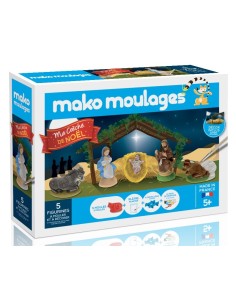 Mako Moulages - Kerststal 5 mallen voor sneldrogend gips set - pakket L