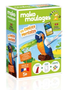 Mako Moulages - Papegaai blauw-gele ara 1 mal voor sneldrogend gips set - pakket S