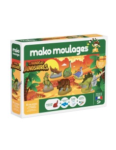 Mako Moulages - Dinosaurus 6 mallen voor sneldrogend gips set - pakket L