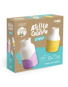 Mako Moulages - 2 vaasjes voor droogbloemen of pennen