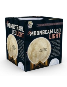 Moonbeam oplaadbare nachtlamp maan op houten standaard 2