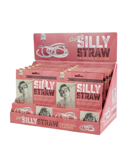 Silly Straw Drinking glasses gekke bril drinkrietje in  mooie display