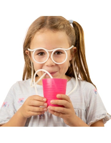 Silly Straw Drinking glasses gekke bril drinkrietje in  mooie display