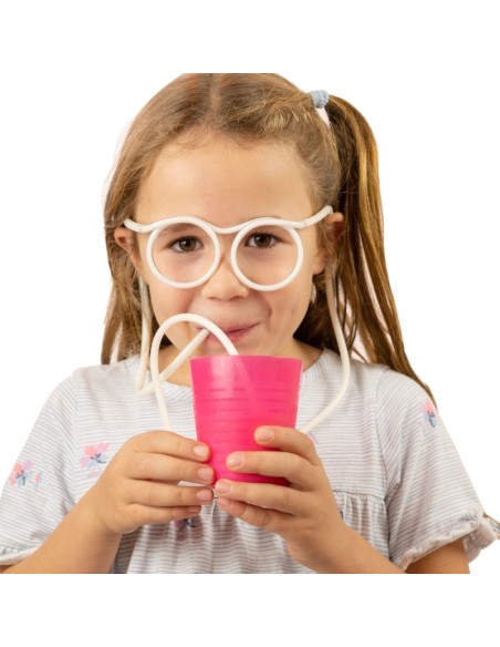 Silly Straw Drinking glasses gekke bril drinkrietje in  mooie display