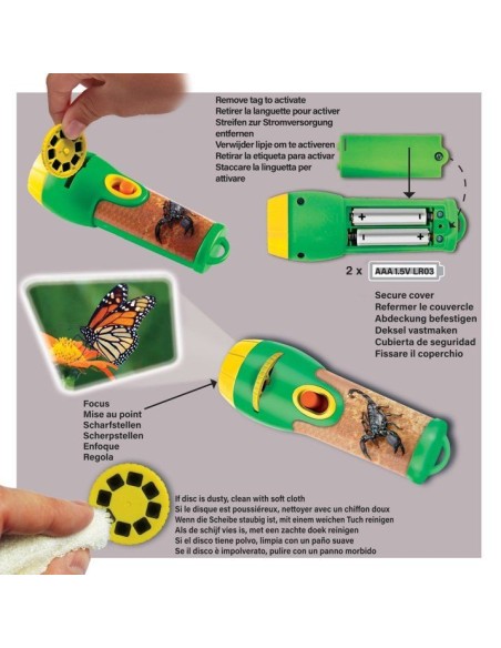 Brainstorm - Natural History Museum Creepy Crawly Torch and Projector - zaklamp insecten