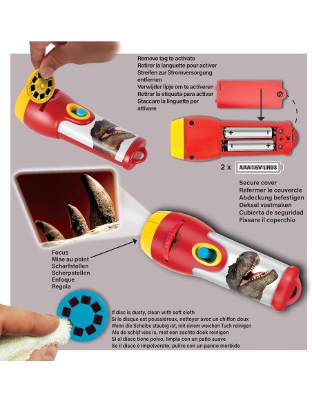 Brainstorm - Natural History Museum Dinosaur Torch and Projector - zaklamp dino