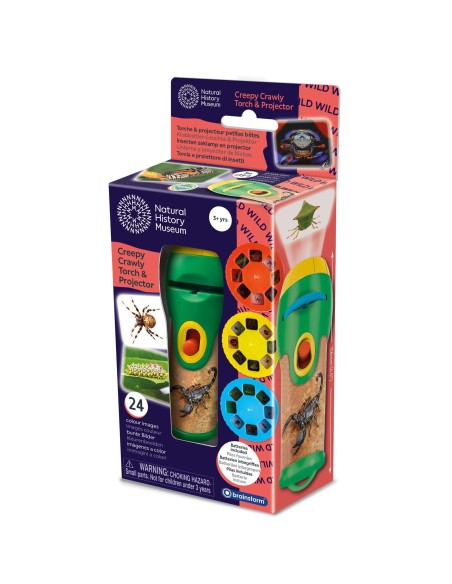 Brainstorm - Natural History Museum Creepy Crawly Torch and Projector - zaklamp insecten