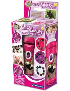 Brainstorm - Cute & Cuddly Animals Torch and Projector - zaklamp schattige dieren
