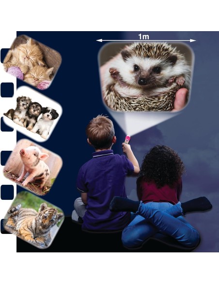 Brainstorm - Cute & Cuddly Animals Torch and Projector - zaklamp schattige dieren