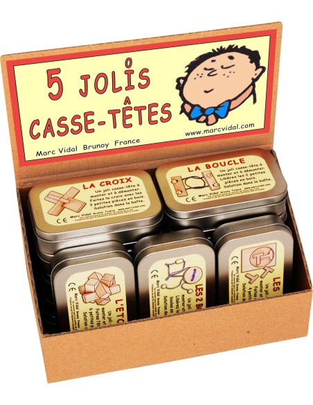 Marc Vidal - 568 -  Casse-Têtes - Houten breinbrekers 5 designs