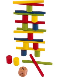 Marc Vidal -  619 -  Jeu de la Tour - mini houten stapelspel 2