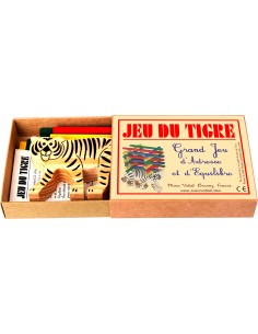 Marc Vidal - Spel van de Tijger mini houten evenwichtspel